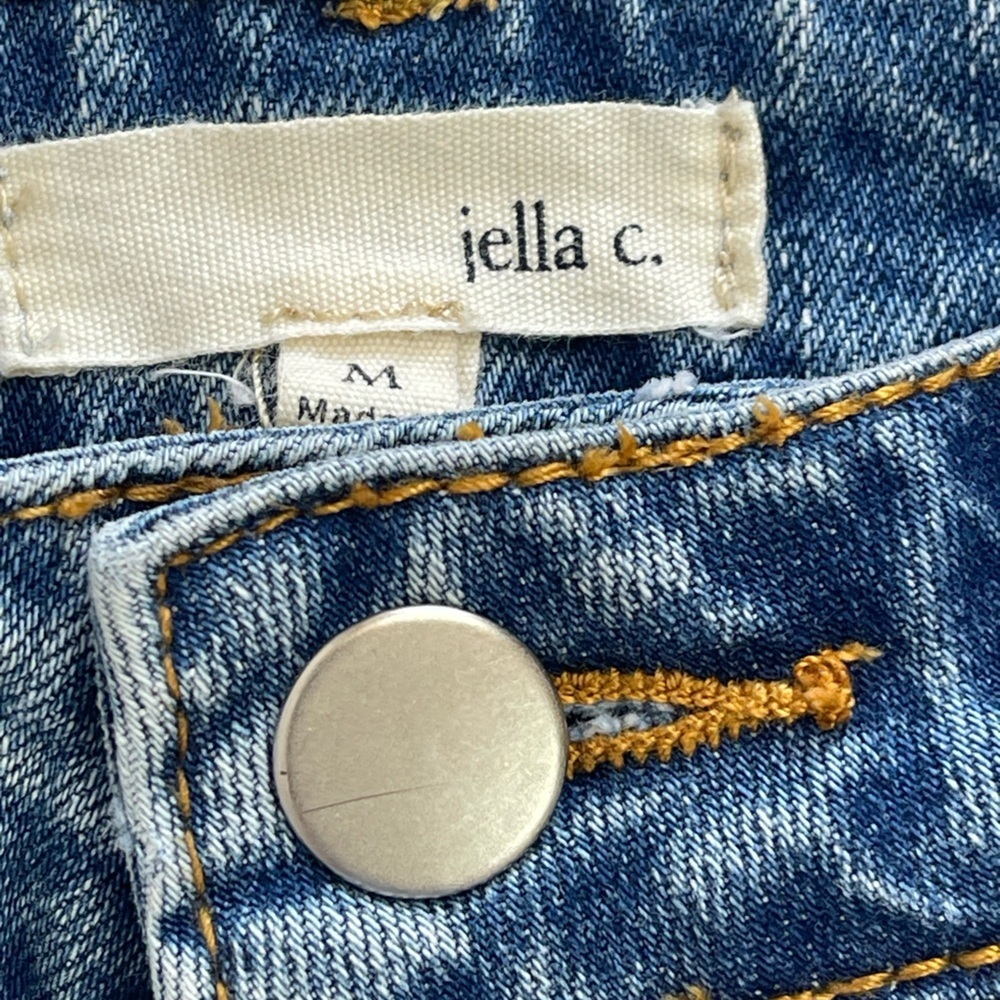 Floral Embroidered Jeans Women 28 Boho Skinny Blue Denim - Picture 6 of 15